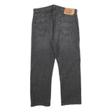 LEVI'S 501 Mens Jeans Black Classic Straight Denim Medium W34 L26 Button Closure