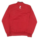 ADIDAS Mens Red Soccer Club Jacket M Polyester Blend Zip Track Sportswear