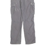 CARHARTT Mens Cotton Blend Grey Relaxed Cargo Trousers W32 L31 Durable Workwear