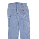 DICKIES Mens Regular Fit Blue Denim Jeans W33 L32 Workwear Utility Pockets Zip