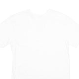 Mens White Plain Cotton T-Shirt S Short Sleeve V-Neck Basic Casual Top