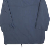 Womens Blue Button Closure Casual Jacket L Polyester Blend Plain Lightweight