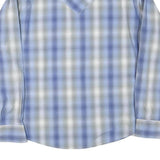 WRANGLER Mens Blue & Grey Check Shirt M Western Style Cotton Blend