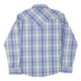 WRANGLER Mens Blue & Grey Check Shirt M Western Style Cotton Blend
