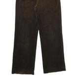 Womens Velvet Joggers Brown L W28 L32 Relaxed Straight Fit Comfortable Trousers