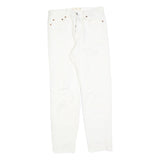LEVI'S Womens White Regular Fit Straight Denim Jeans W26 L28 Classic Button
