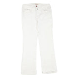 LEI Womens White Regular Bootcut Denim Jeans Cotton Blend Light W32 L30