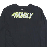 NIKE Mens Black East Side Basketball Graphic T-Shirt XL Long Sleeve Crew Neck