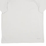 NIKE Mens White L Cotton Blend T-Shirt Short Sleeve Crew Neck Pocket Sports