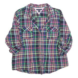 TOMMY HILFIGER Womens Blue Green Red Check Shirt Long Sleeve Collared XL Casual