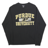 CHAMPION Mens Black Purdue University Long Sleeve Crew Neck T-Shirt L