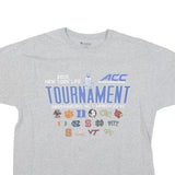 CHAMPION Mens Grey ACC Tournament Graphic T-Shirt L Short Sleeve Crew Neck