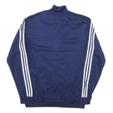 ADIDAS Mens Navy Blue Track Jacket M Polyester Blend Zip Plain Sportswear