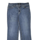 NINE WEST JEANS Womens Blue Regular Straight Denim W34 L30 Embroidered Pockets