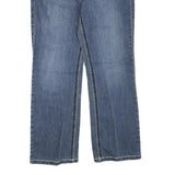 NINE WEST JEANS Womens Blue Regular Straight Denim W34 L30 Embroidered Pockets