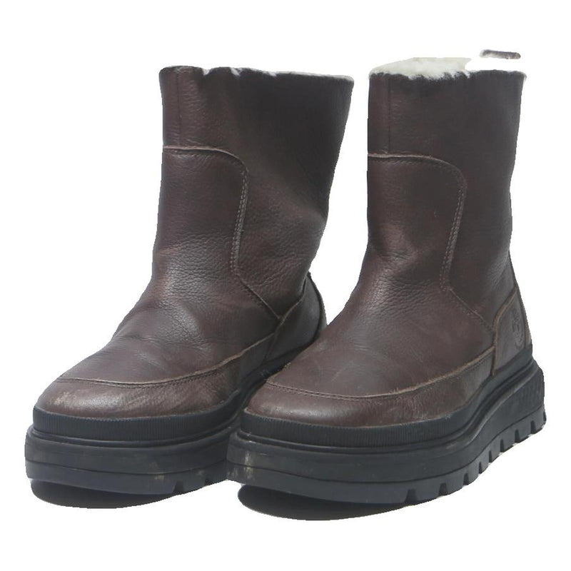 TIMBERLAND Womens Ankle Boots Brown Leather UK 4 Comfortable Warm Casual