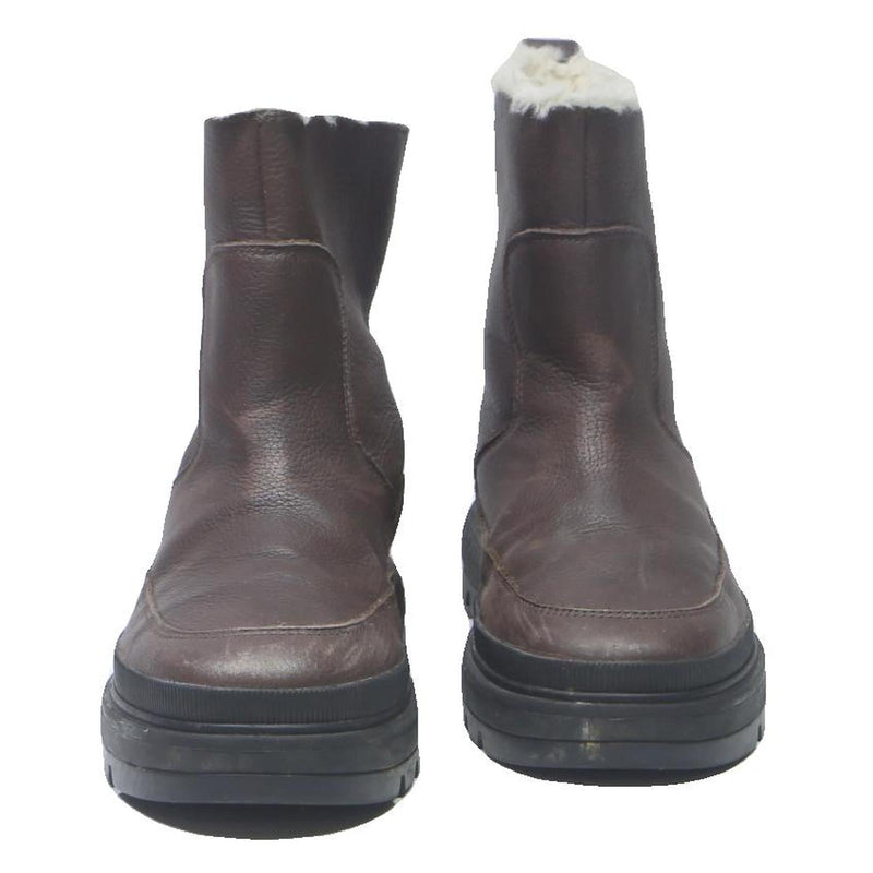 TIMBERLAND Womens Ankle Boots Brown Leather UK 4 Comfortable Warm Casual