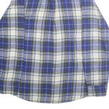 CHAPS Mens Blue & White Plaid Cotton Flannel Shirt M Casual Stylish Button-Down