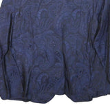 ARIANNA Womens Blue Button Jacket XXS Polyester Blend Paisley Elegant