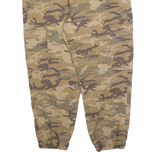 ZARA Womens Cotton Blend Camouflage Slim Tapered Trousers W34 L25 Casual