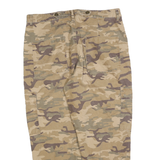 ZARA Womens Cotton Blend Camouflage Slim Tapered Trousers W34 L25 Casual