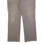 DICKIES Mens Cotton Blend Grey Regular Straight Trousers W40 L32 Workwear Zip