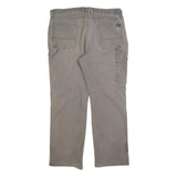 DICKIES Mens Cotton Blend Grey Regular Straight Trousers W40 L32 Workwear Zip