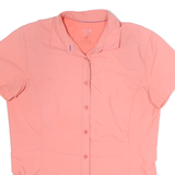 HARD WEAR Womens Pink Plain Shirt M Casual Lightweight Polyester Button Down