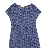 WHITE STUFF Womens Blue Floral Cotton Blend Day Dress Short Sleeve UK 12