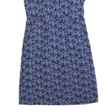 WHITE STUFF Womens Blue Floral Cotton Blend Day Dress Short Sleeve UK 12
