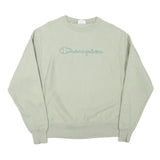 CHAMPION Mens Pale Green Crew Neck M Cotton Blend Sweatshirt Pullover Logo