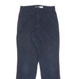 CARHARTT Mens Cotton Blend Navy Relaxed Leg Trousers W28 L30 Workwear Zip