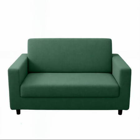 Anyseat 2-Seater Sofa Cover – Plain Green Style Slipcover for Living Room Chair Protection