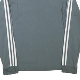 ADIDAS Womens Grey & White Long Sleeve Crew Neck T-Shirt XS Sports Casual
