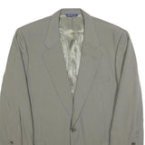 BURBERRY Mens Grey L Jacket Button Classic Tailored Plain Button Closure