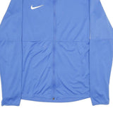 NIKE Mens Blue Slim Zip Jacket M Polyester Plain Sports Training Lightweight