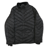 NAUTICA Womens Black Outdoor Jacket 2XL Polyester Blend Woven Chevron Pattern