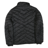 NAUTICA Womens Black Outdoor Jacket 2XL Polyester Blend Woven Chevron Pattern