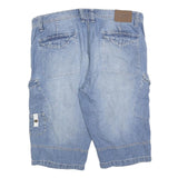 JOHN BANER Mens Shorts Blue Denim Cargo 2XL W40 Cotton Blend Casual