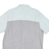 VANS Mens Light Blue & Grey Cotton Blend Shirt XL Casual Button-Up