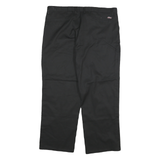 DICKIES Mens Black Relaxed Straight Cotton Blend Trousers W40 L29 Workwear Zip