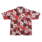 ANCHOR BLUE Mens Red & White Floral Hawaiian Shirt XL Cotton Summer Button
