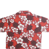 ANCHOR BLUE Mens Red & White Floral Hawaiian Shirt XL Cotton Summer Button
