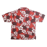 ANCHOR BLUE Mens Red & White Floral Hawaiian Shirt XL Cotton Summer Button