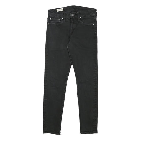 LEVI'S 512 Mens Jeans Black Slim Skinny Denim W26 L26 Slim Fit Zip Closure