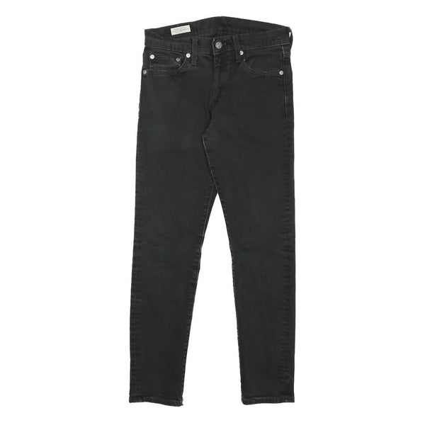 LEVI'S 512 Mens Jeans Black Slim Skinny Denim W26 L26 Slim Fit Zip Closure