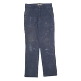 CARHARTT Mens Jeans Navy Relaxed Straight Denim Medium W31 L34 Workwear