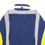 ODLO Mens Blue & Yellow Athletic Jacket M Polyester Zip Colourblock Sportswear
