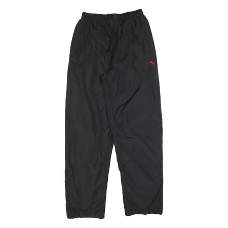 PUMA Boys Joggers Black Slim Tapered 2XL W25 L30 Sports Logo Comfortable Fit