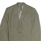 BURBERRY Mens Beige Brown Check Tailored Jacket L Cotton Button Classic Style